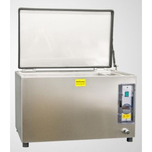 Podgrzewacz WTB 10 do okładów żelowych z otwartą pokrywą i przegrodami wewnętrznymi.